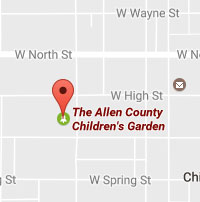Google Maps image with The Children's Garden highlighted.