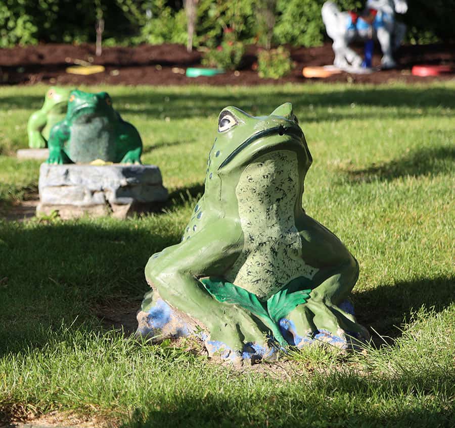 Frog statues